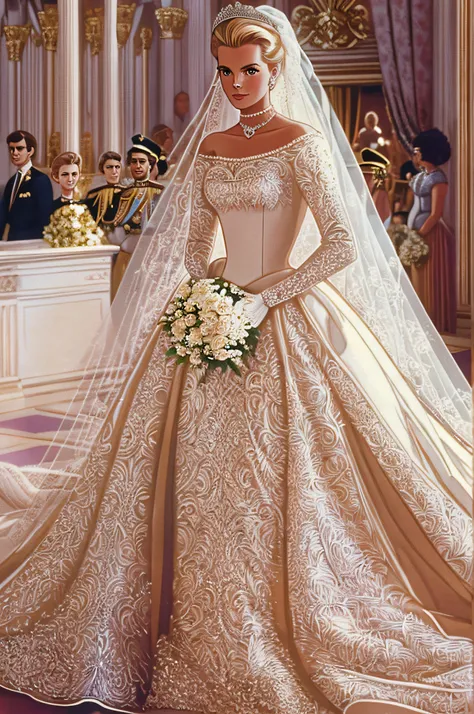 1980年代スタイル, Grace Kelly's royal wedding dress updated for the late 1980 ...