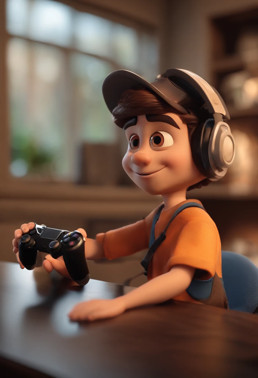 There is a cartoon character that is playing a video game - SeaArt AI