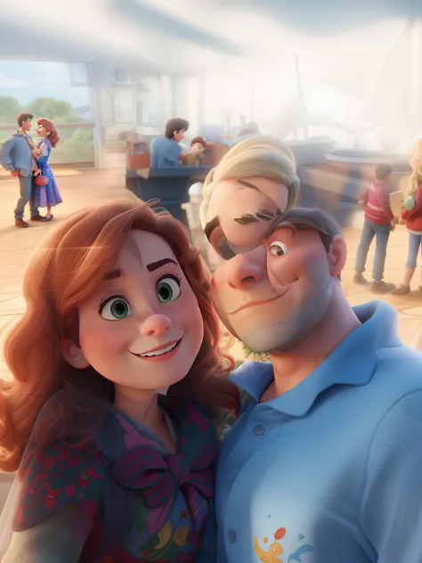 romantic couple, igual aos filmes Disney Pixar
