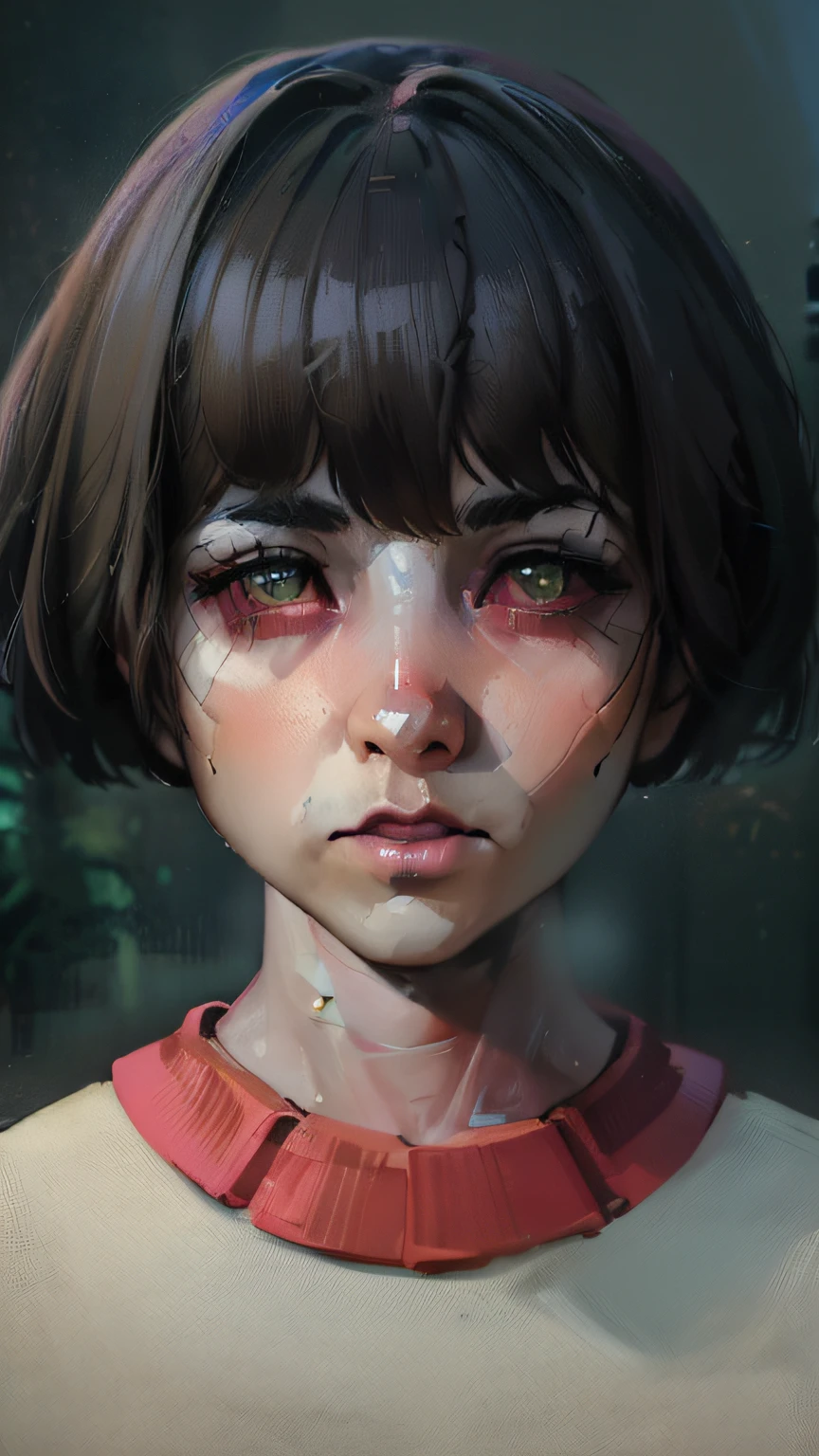 (Obra-prima, mejor calidad: 1.2), 1 chica, Microdislocación adolescente, Acción Coral Gris Cabello Recogido, Camisa de primavera de vuelta, al lado, arte conceptual del personaje, retrato, muy coherente, 4 mil, detallado, tendencia en Artstation, disco Rigido, realista, bokeh, Ilustración digital de Rossdraw, detallado, 4 mil, detalle asombroso, digital