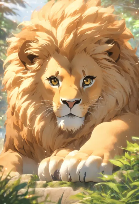 ao lado de;That of the lions, best quality, Very high resolution, CG detalhado 4K, master part, Plantas de modelos 3D, Poses frontais e laterais para modelagem 3D, Conceito-Arte