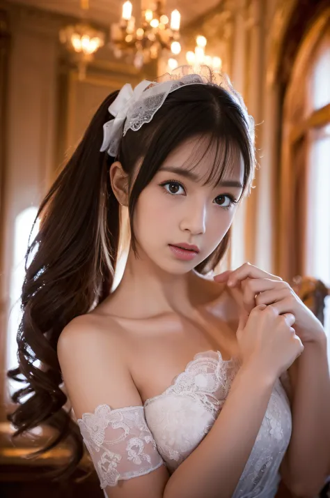 femele, wearing sexy maid dress, Good Hand,4K, hight resolution, masutepiece, Best Quality, Head:1.3,((Hasselblad photo)), finel...