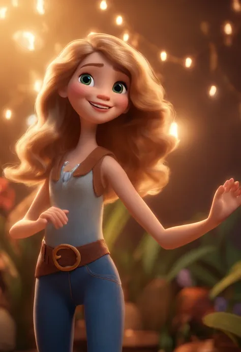 A close up of a cartoon character with long hair - SeaArt AI