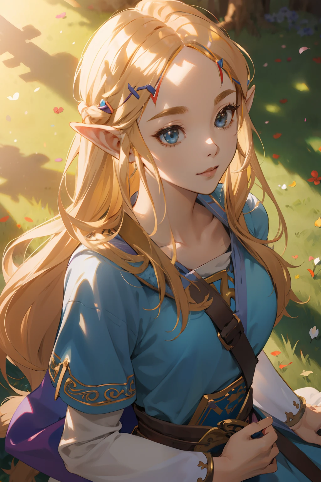 Princess Zelda(TotK), anime style, depth of field, 8k, super detail ...