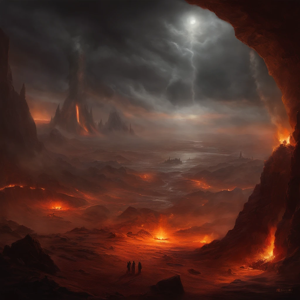 , Hellscape, The bottom of hell, the final battle in hell, apocalyptic ...