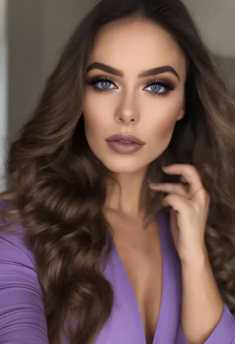 امرأة في مطابقة أعلى الخزان وسراويل داخلية, مثير بعيون زرقاء, صورة لصوفي  مود, صورة كورينا كوبف, شعر أشقر وعيون كبيرة - SeaArt AI