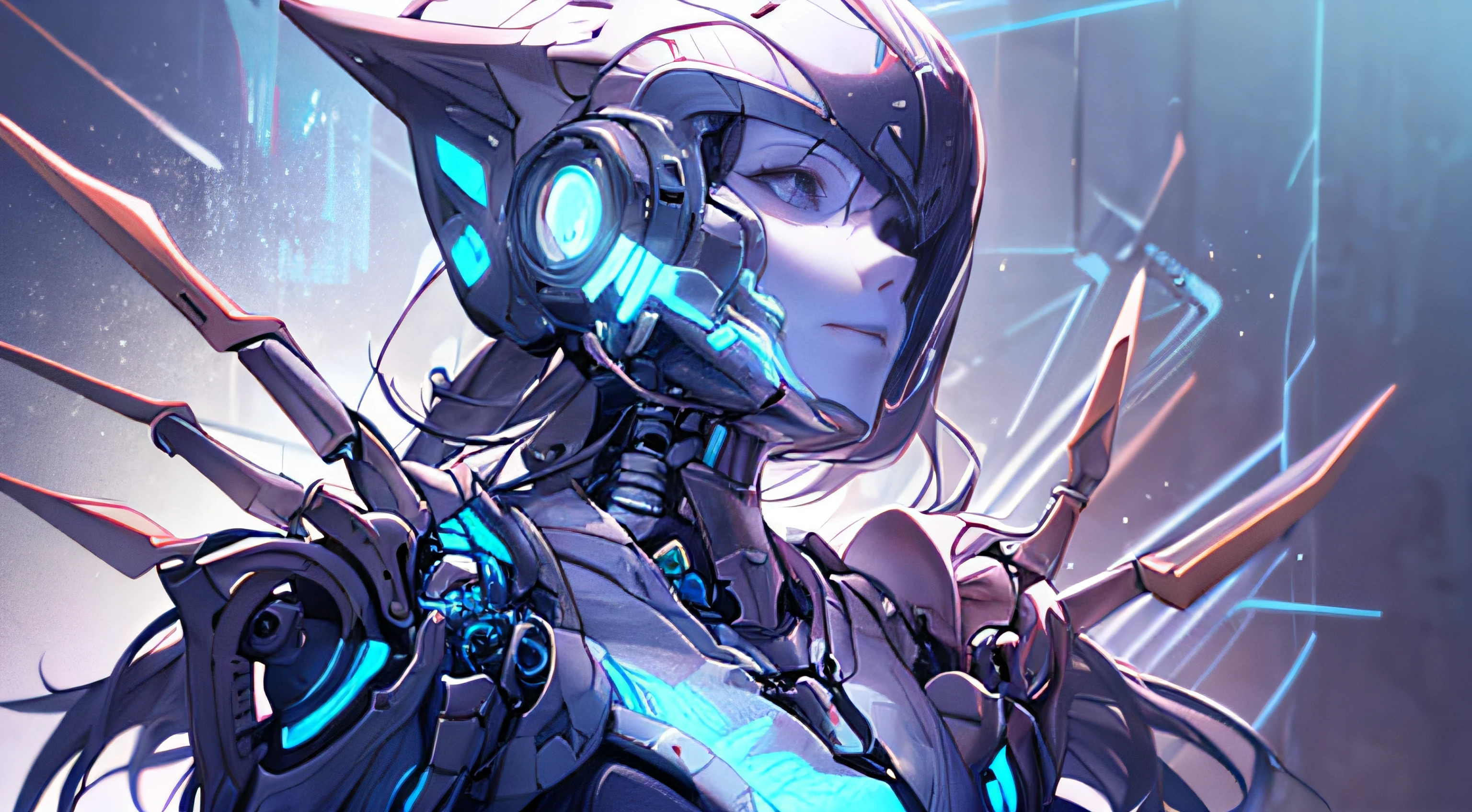 anime - style image of a woman with a skeleton body and a helmet, unreal engine render + a goddess, biomechanical oppai, highly detailed cybernetic body, white biomechanicaldetails, gynoid cyborg body, 3 d render character art 8 k, detailed body, intricate mechanical body, cybernetic and highly detailed