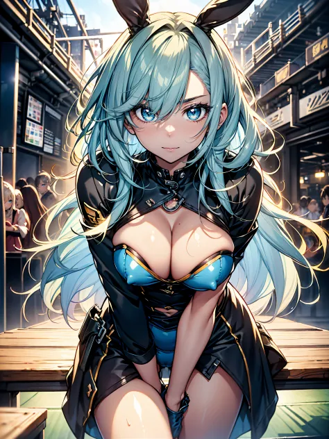 (({bunny girl:1.3)),hiquality, hight resolution, ultra-detailliert, high-level image quality, hightquality, anime illustrated, (finely detailed beautiful eye: 1.2), Detailed eye depiction, (finely detailed  eyes and detailed face:1.3), (extremely details C...