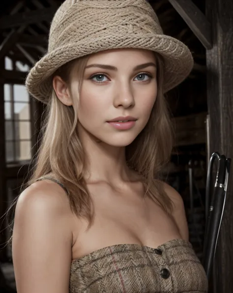 araffed woman in tweed horse riding gear in stables, wearing a ((riding hat)), holding a riding crop, posing for a picture, jaw-dropping beauty, jaw-dropping beauty, attractive face and body, attractive woman, high quality, ((masterpiece)), a gorgeous blon...