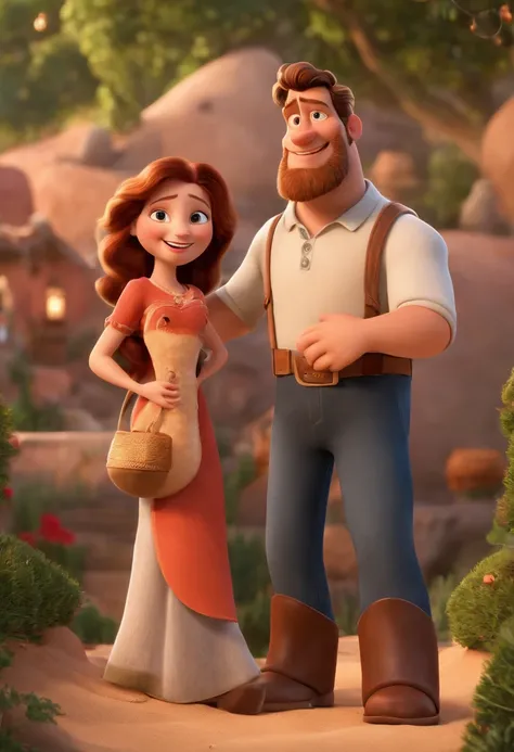 Disney Pixar characters showing a white-skinned family. The father is ...