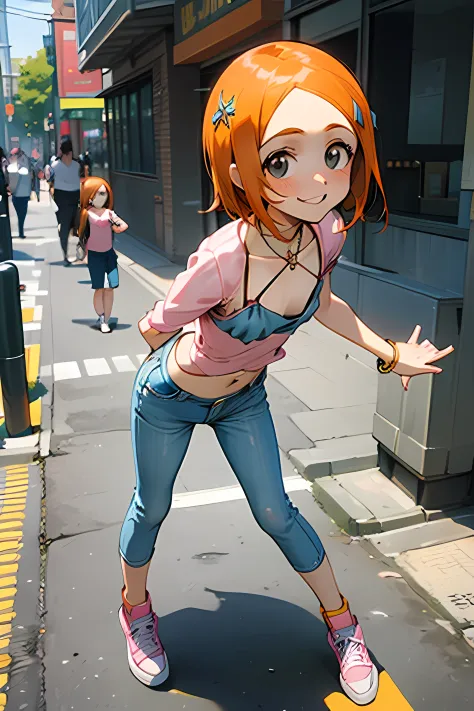 1girl, cute, ((kids, flat chested, cute, loli, petite)), masterpiece, high detailed, looking at the viewer, inoue orihime, short...