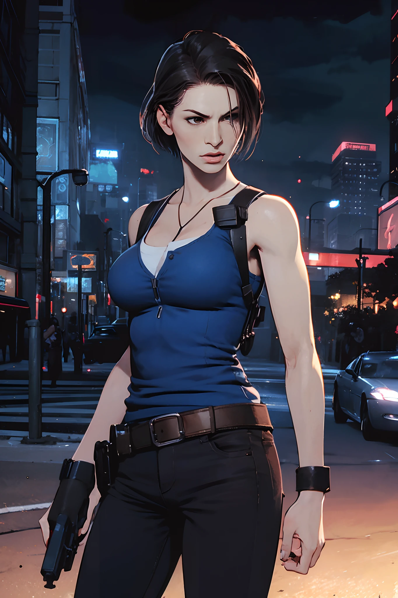 Jill Valentine, Schön, Dunkler Stadthintergrund