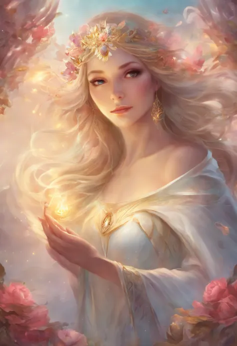 Female Human with light skin and white hair, princess, dark light