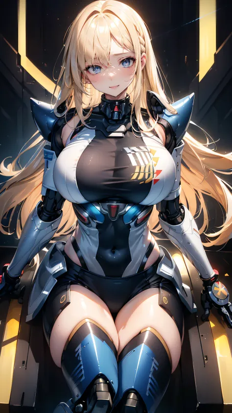 ((1girl:1.5),(embroidered cybernetic body:1.5),large breast,(mecha armor:1.5)),(Highest image quality, outstanding details, ultr...