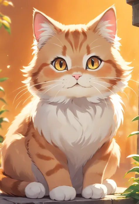 A highly detailed, high resolucion (4k, 8K) A masterpiece prompt with a cute cat as the main character. Cats should be cream-colored and adorable., Detailed features, Including the eyes, Nose, and lips. Prompts should focus on capturing the cat's cuteness ...