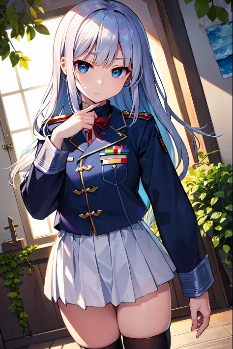 ((masterpiece)), ((best quality)), (ultra-detailed), ((kawaii)), cute, (lovely), ((sexy)), (ero), ((extremely detailed)), 4K, (8K), best quality, (beautiful), illustration,The girl wore a black German military uniform, 1 cute young girl, super fine illustr...