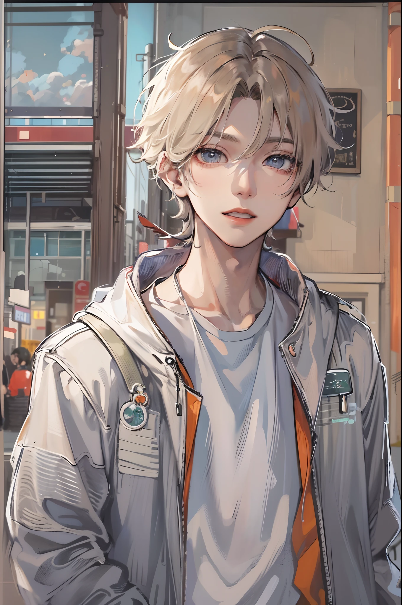 Obra-prima absurda imagem HDR de alta qualidade de um personagem de um famoso webtoon coreano, 1 menino , personagem está com rosto detalhado, cor de cabelo casual baseada no anime, cara feliz, Roupas casuais , ((estilo de cabelo casual:1 )) , olhos de anime, pele clara , 

Vestindo roupa casual de anime, roupa detalhada, fundo legal, cenário de obra-prima