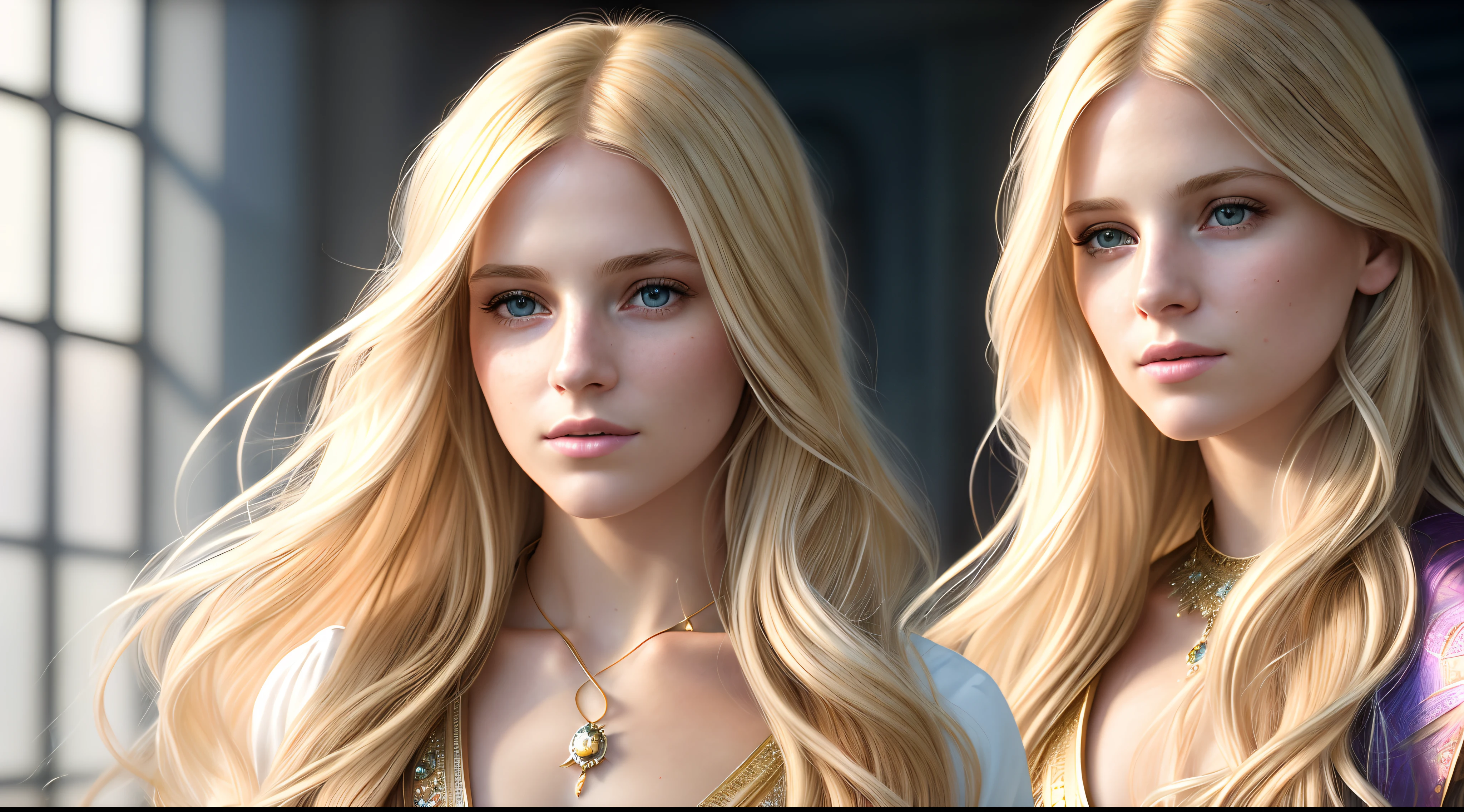 1girl, hair blonde, very long hair, 8K, HD, realistic, beautiful highly detailed face. painting by artgerm and greg rutkowski and alphonse mucha, realistic, HD, 8k, 1980s, ((realism)), extremely high quality RAW photograph, ultra detailed photograph, sharp focus, high resolution, (detailed skin:1,3),high quality, film grain, Fujifilm XT3,Highly Detailed, movie, (Cinematic Photo:1.3) of (Realistic:1.3),(Disgusting:1.3) Photorealism, (Magical Photo:1.3) of (Realistic:1.3), Crystalcore, Bejeweled, ethereal, hyperdetailed fantasy character, Dreamlike, Ethereal Fantasy, Realistic, Fiction, Full-HD, HD, 8K, Soft Lighting, Beautiful Lighting,Highly Detailed,Highly Detailed,(Photorealism:1.3), (1girl:0.999), (blonde_hair:0.790), (eyelashes:0.609), (face:0.631), full body, long legs, curvy