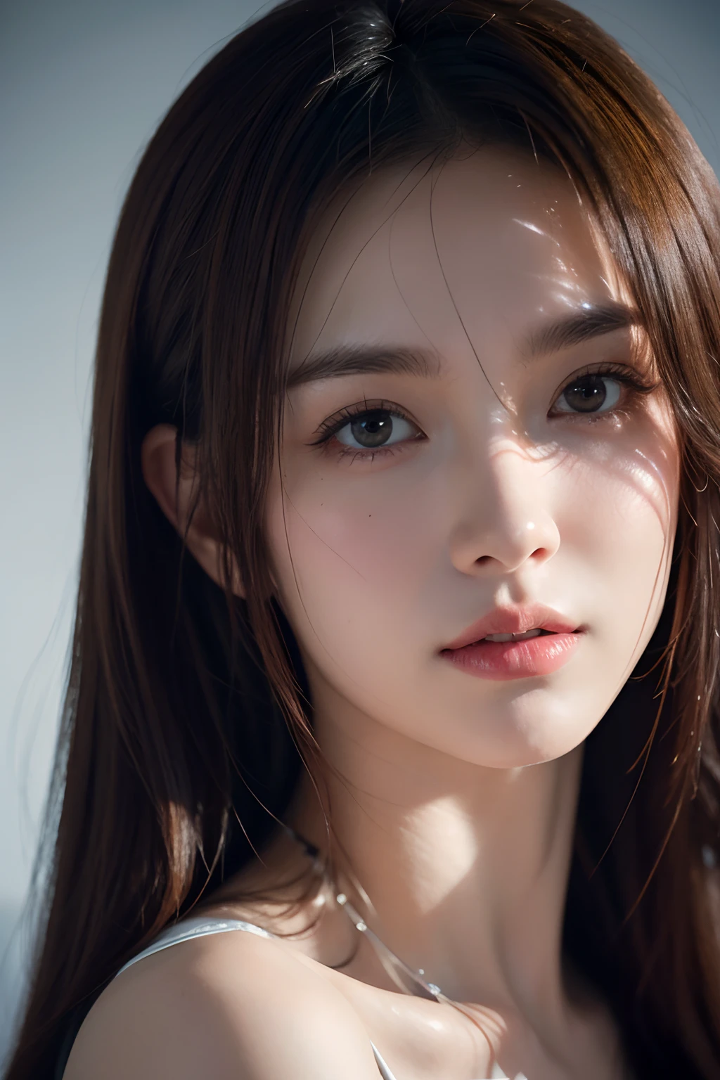 anime-brunnya,a beautiful cute supermodel, long shot,looking at viewer, portrait, photography, detailed skin, realistic, photo-realistic, 8k, highly detailed, full length frame, High detail RAW color art, piercing, diffused soft lighting, shallow depth of field, sharp focus, hyperrealism, cinematic lighting，shot on a Sony mirrorless camera