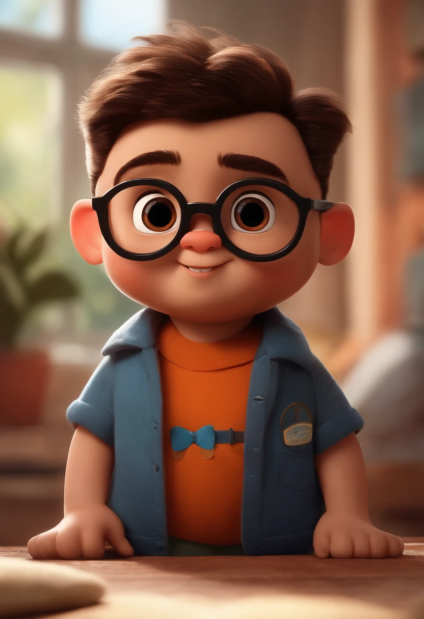 A close up of a cartoon character with glasses on - SeaArt AI