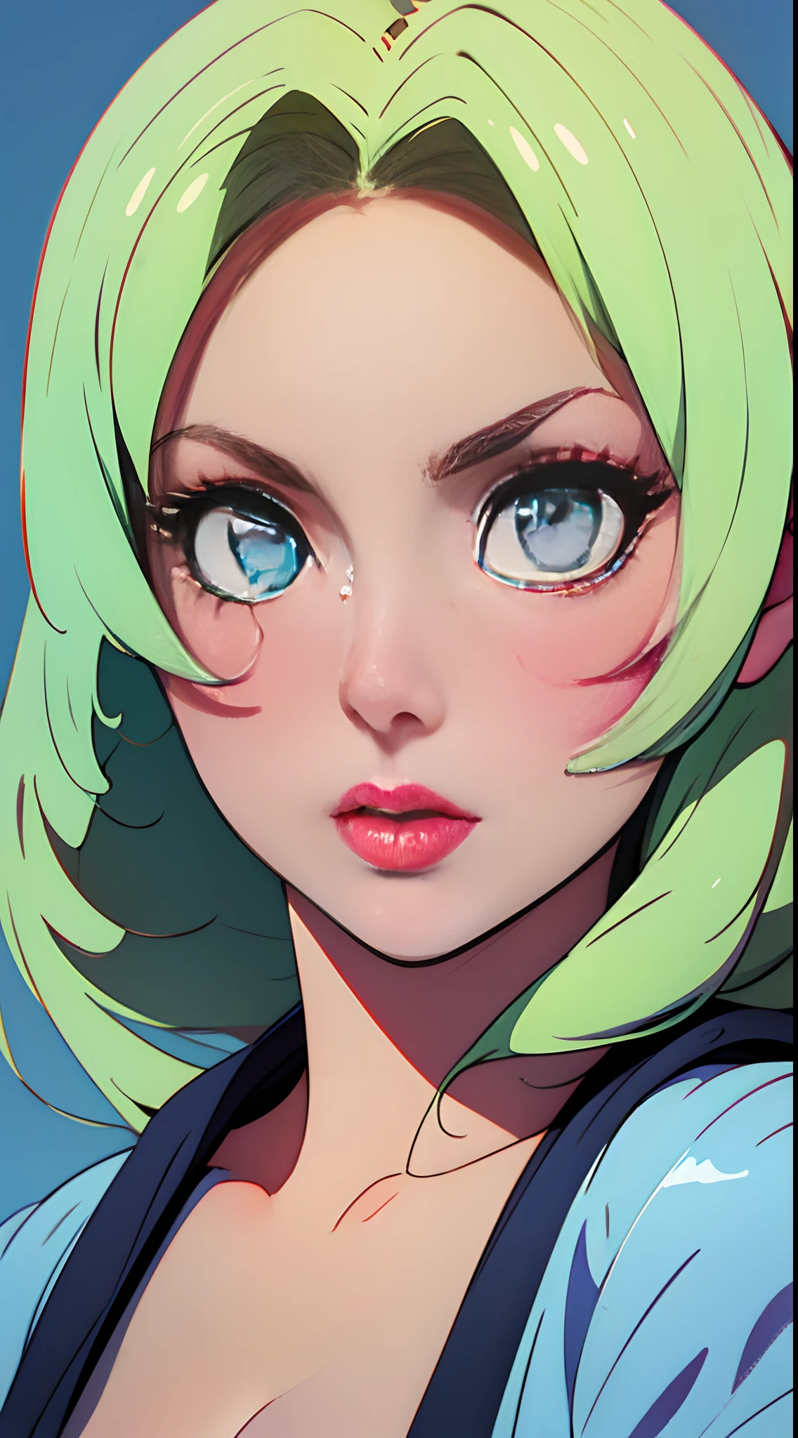 illustration ,beautiful detailed eyes,beautiful detailed lips,extremely detailed eyes and face,long eyelashes,portrait,medium:oil painting style,vivid colors,tsunade_ngs torso shot, solo, dynamic pose, manga style, anime style