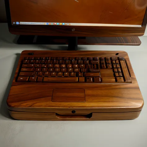 wooden_made PC keyboard