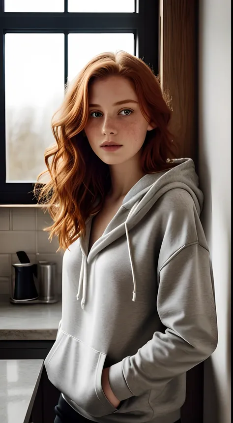 Red Hair Girl Sleeping In Antique Train Perfect Body Perfect Face Wearing A Pullover Seaart Ai