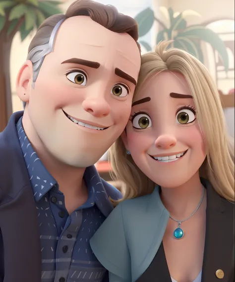 Casal estilo Disney pixar, alta qualidade, melhor qualidade na europa