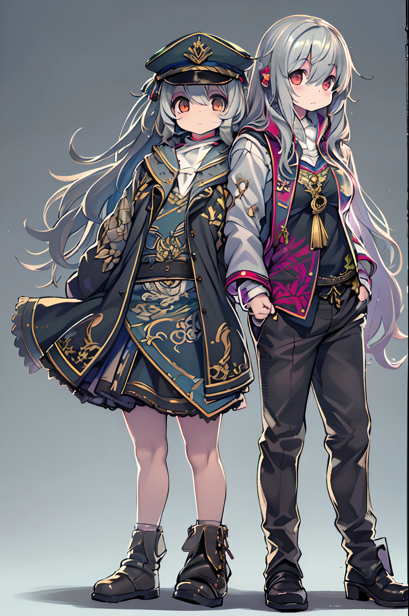 A couple of anime characters standing next to each other - SeaArt AI