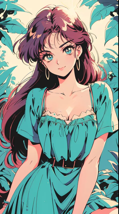 (((retro anime girl, anime vintage colors，Vaporwave style,90's anime style,have the style of folk portraits,chicano inspired retro fashion，renaissance,  retro style inspiration retro,snow pieces, fresh and clean appearance，))))(masterpiece:1.2, best qualit...