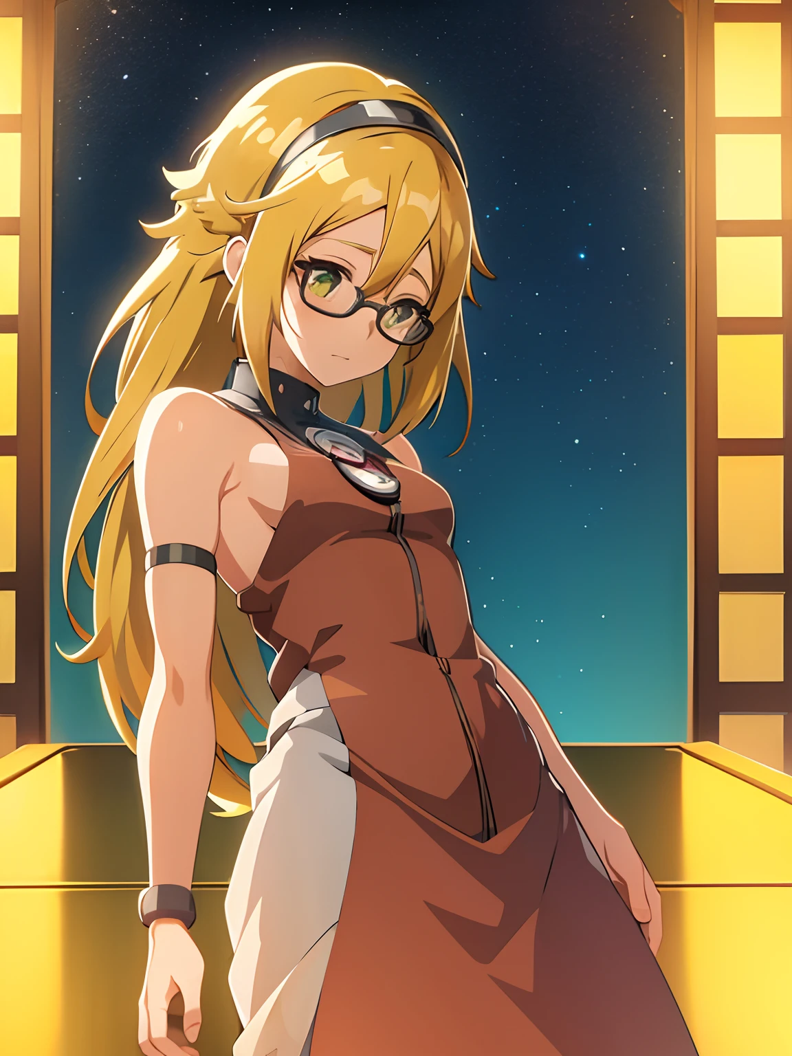 Anime girl with glasses and long hair, visual anime de uma menina bonito, Estilo anime. 8k, Fixar no anime, anime vibes, Estilo anime 4K, anime moe artstyle, anime aesthetic, anime girl desktop background, visuais de anime, menina anime com cabelo real, ethereal anime, Menina anime com cabelo longo, retrato bonito do anime , anime , Naruto, Anime de Naruto, compartilhamentoum plano de fundo, night time, Escuro , Compartilhamento , wearing Naruto's headband