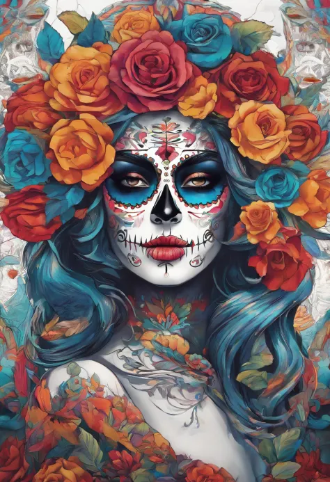 Floral Fantasy Skull