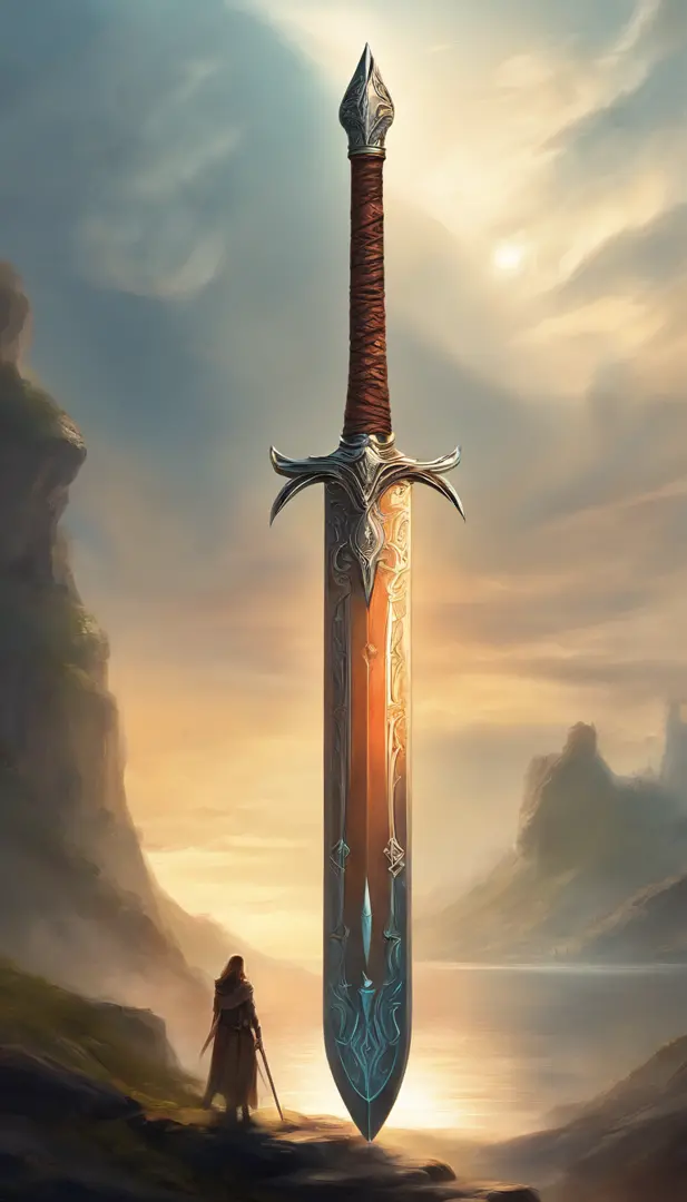 A large, legendary sword with earthy details