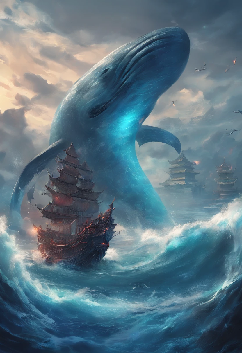 China-style，Chinese mythology，Kunai，whales，tosen，Ferocious，gargantuan ...