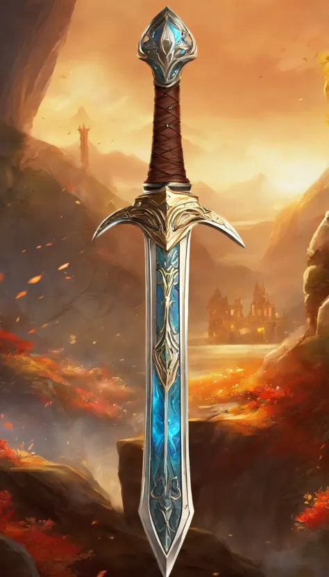 (best quality,4k,8k,highres,masterpiece:1.2),ultra-detailed,realistic,mastersword, standalone, legendary weapon,precise craftsmanship,detailed hilt,sharp blade,properly proportioned,beautifully textured,mythical sword,iconic symbol,hero's weapon,forged by ...
