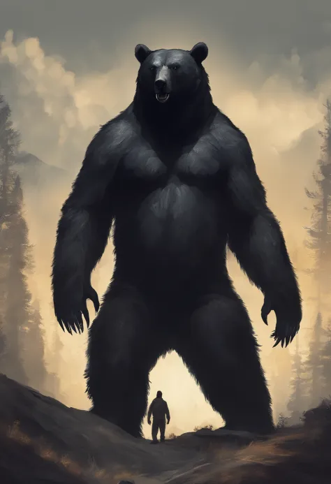 Bear gigantic black humanoid Bear.