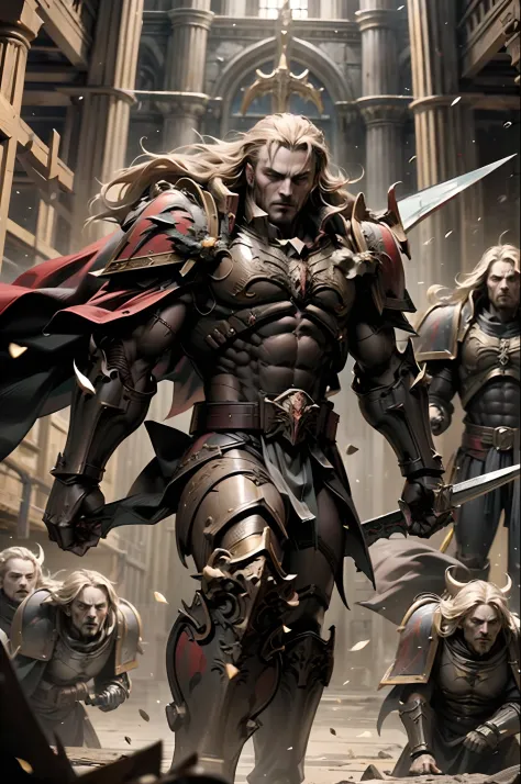 castlevania lord of the shadows hyper realistic super detailed dynamic shot master piece of lord dracula leading troops army of ...