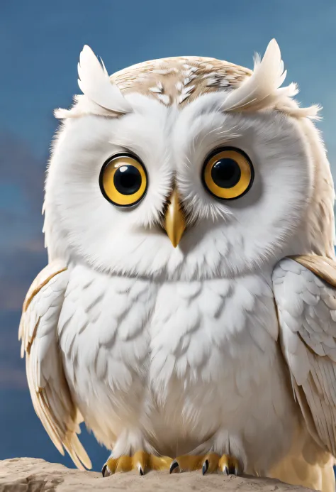 A pure white owl is lifted by Athena's shoulder), （The entire body of an owl）， (Pure white owl: 1.37), Pure white owl, Pure white owl, (Stand on Athena's left shoulder：1.30), (Stand on the shoulder) ，(Stand on the shoulder) ， The owl's face is round, (wide...