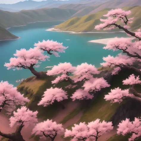 Plum blossom background landscape