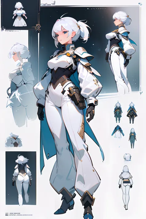 ((masterpiece))), (((best quality))), ((ultra-detailed)), ((an extremely delicate and beautiful)), ((1girl)), ((character concept art)), ((character design sheet, same character, front, side, back)), (character sheet:1.3), (same face:1.1), Top quality, ult...