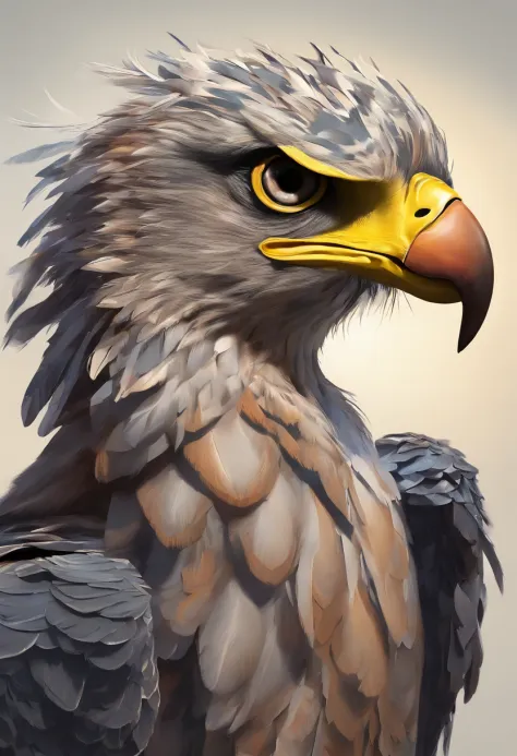 This digital drawing of an eagle-harpy eagle is a tribute to the majesty of  the