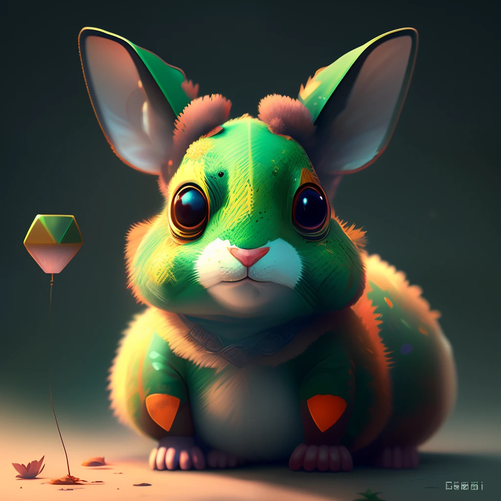 portrait of a cute (dicuki:1.1) as a (rabbit:0.9),  digital art , trending artstation, 4k, high detail