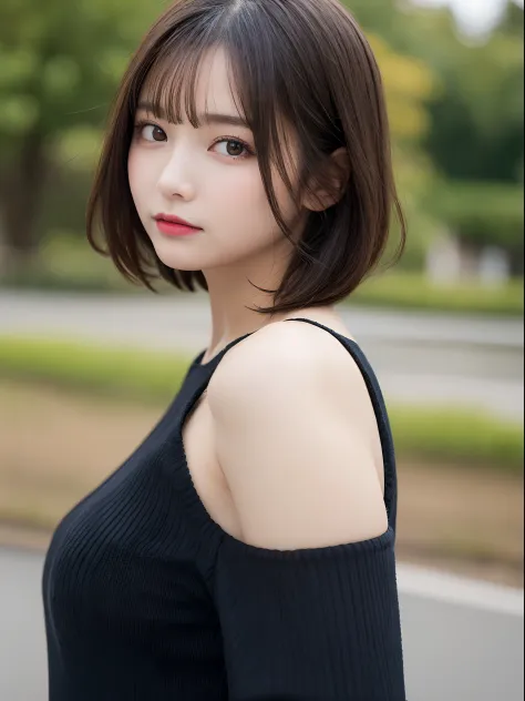 Detailed details,、hight resolution、hightquality、Perfect dynamic  composition、Beautiful detailed eyes、short-hair、Small breasts、Natural Color  Lip、Kamimei、Shibuya、20 years girl、1 persons、Transparent skin、Glowing hair、masutepiece、Best  Quality