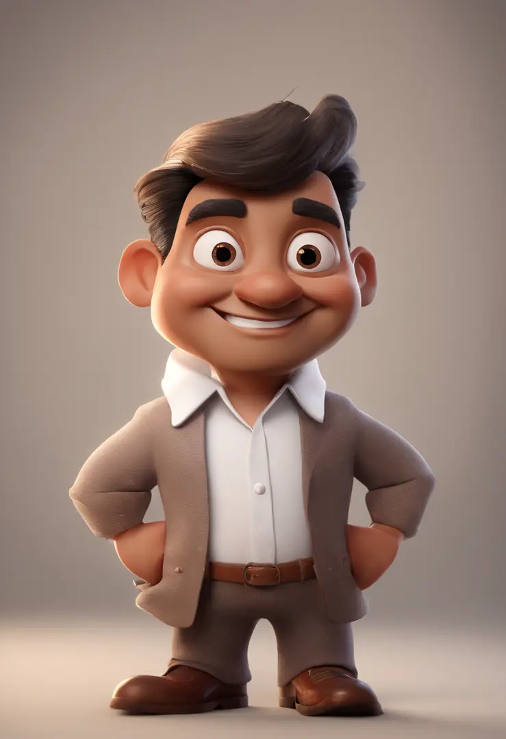 Cartoon character of a indian politican man and a white shirt, animation character, Caractere estilizado, animation style rendering, 3D estilizado, Arnold Maya render, 3 d render stylized, toon render keyshot, Personagem 3D, Personagem 3D, 3d rendering sty...