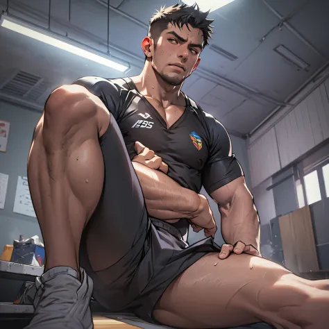 libido boy，tong，large pecs，big bag，half recumbent，cg sense，pov perspective，spread their legs，dark atmosphere，8k,cinematic lighti...