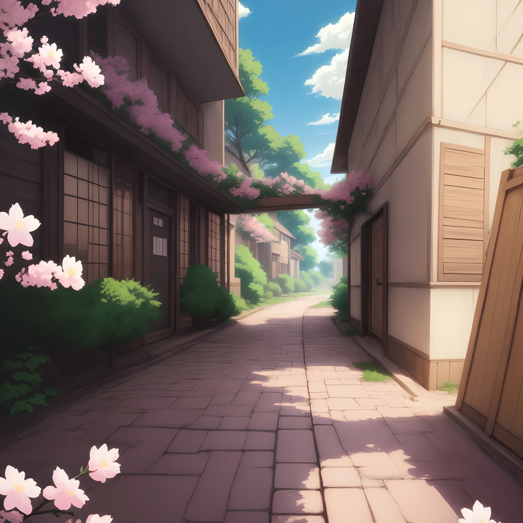 Anime style background spring