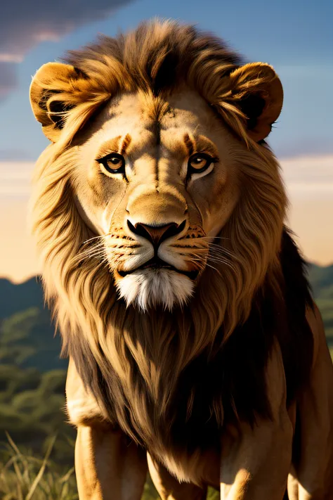a lion king type, mostrando os dentes
