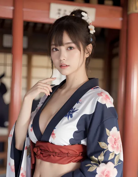 (top-quality、8K、32K、​masterpiece、超A high resolution、nffsw:1.3)、(Japan idol:1.3)、1girl in、(Colossal tits:1.25)、(short-hair)、abdominals、the perfect body、((Takan Ninja)), Delicate facial features, Ultra-realistic, Hyper-realistic, 鎖骨、Shadow、octan render、(((My...