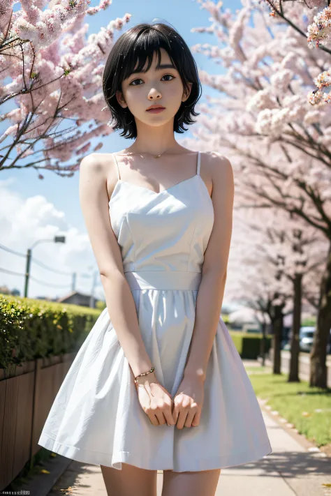 Garota anime com cabelo rosa e olhos verdes posando para uma foto, haruno sakura, Melhor Anime 4K Konachan Wallpaper, menina ani...