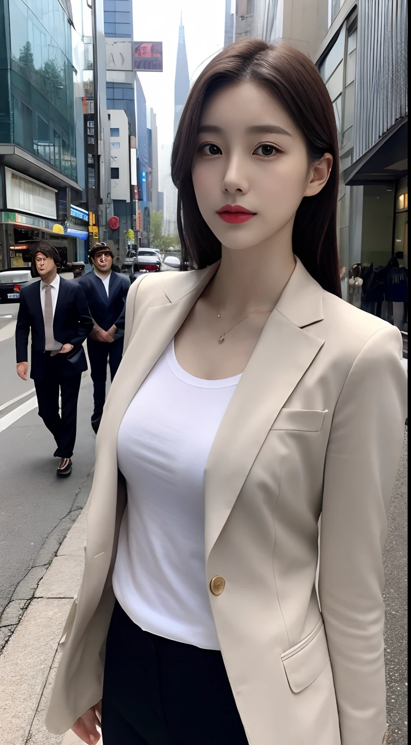 Tall and slender beauty、Beauty in suits、Colossal tits、undershirt、Cool beauty、Career woman、Japan beauties、modeled、tiese，the street